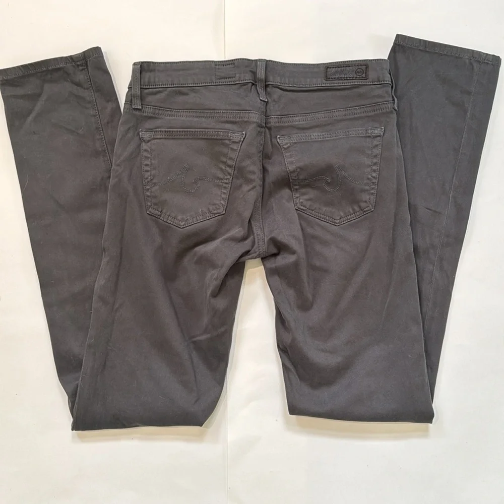 AG stilt cigarette leg brown sateen pants - Picture 3 of 6